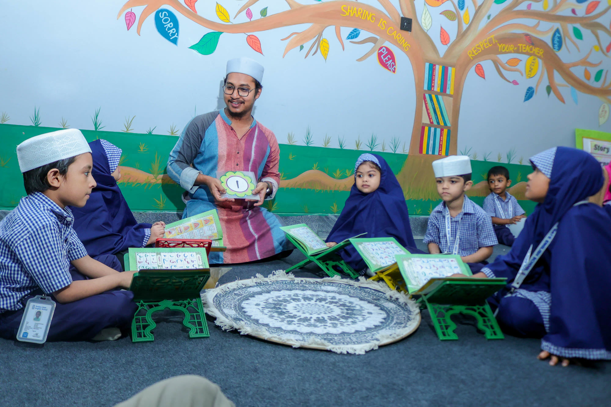 Children working on creative classroom activities