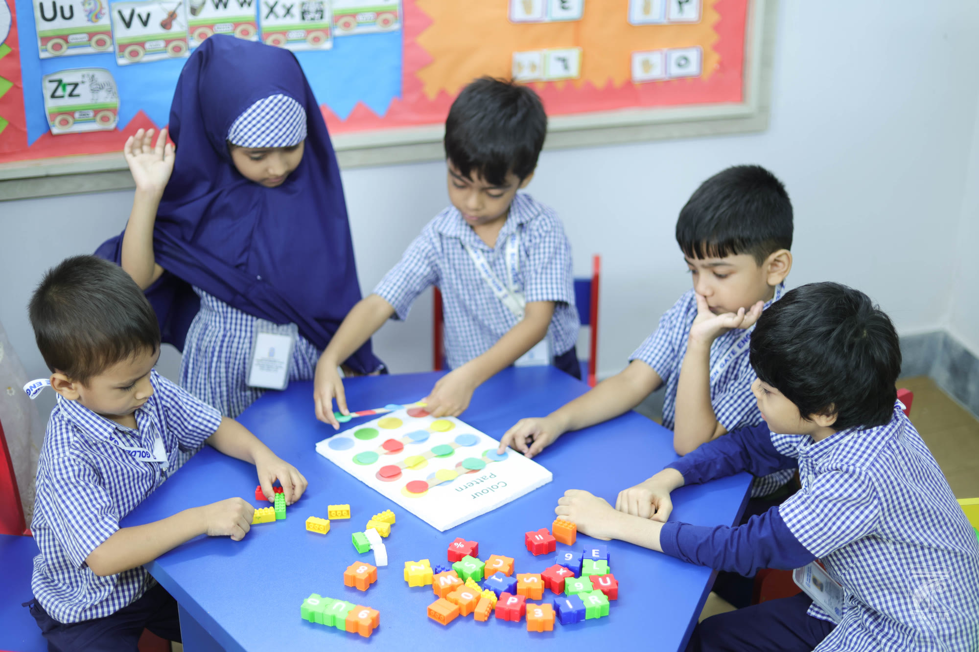 Students taking part in a school activity