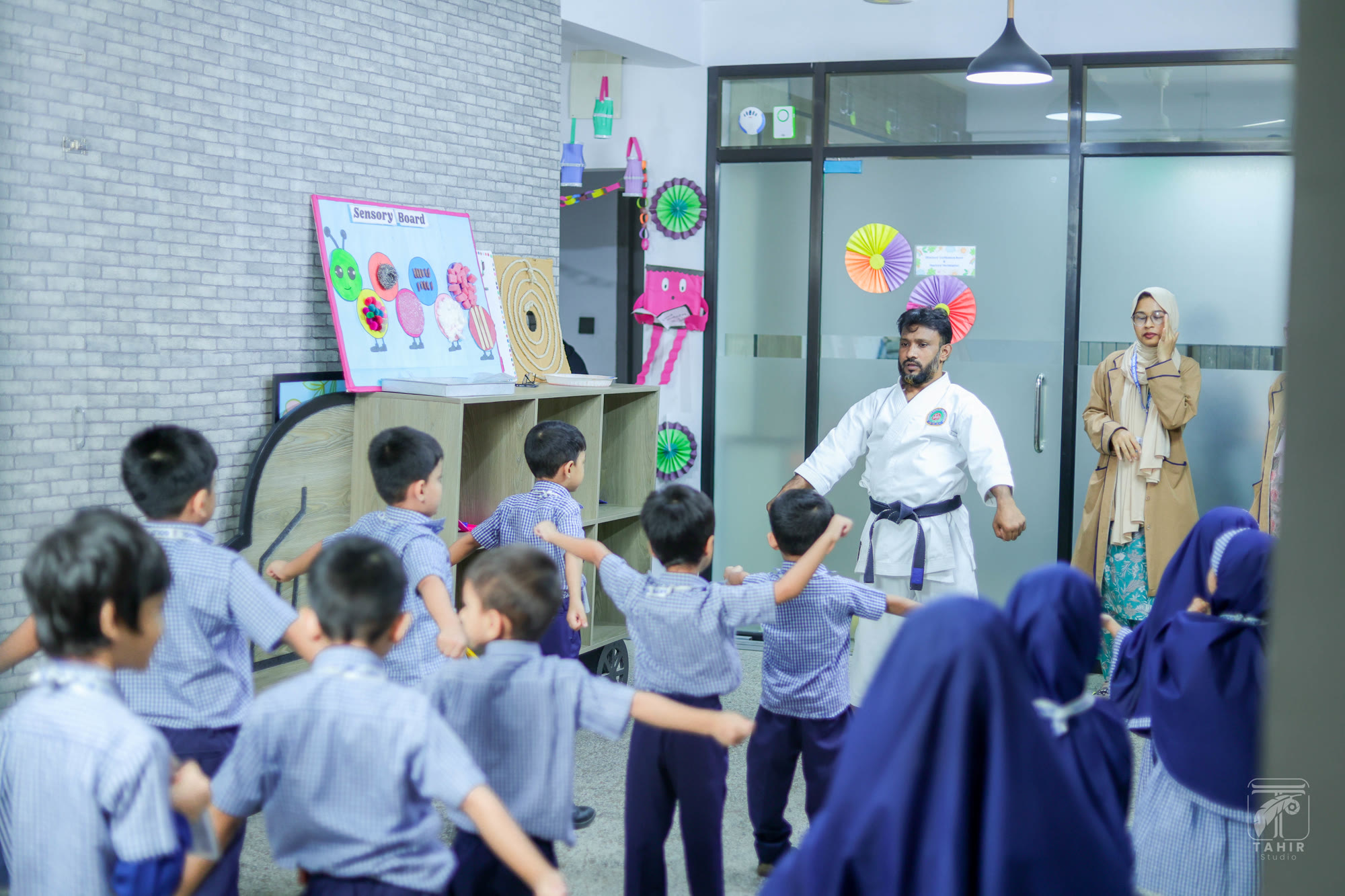Children taking part in a fun cooking class